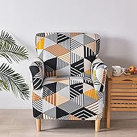 Vista 41 de LiveGo Funda elástica para sillón moderno de mediados de siglo, 1 pieza, fundas sólidas para silla de acento con brazos, fundas suaves para silla