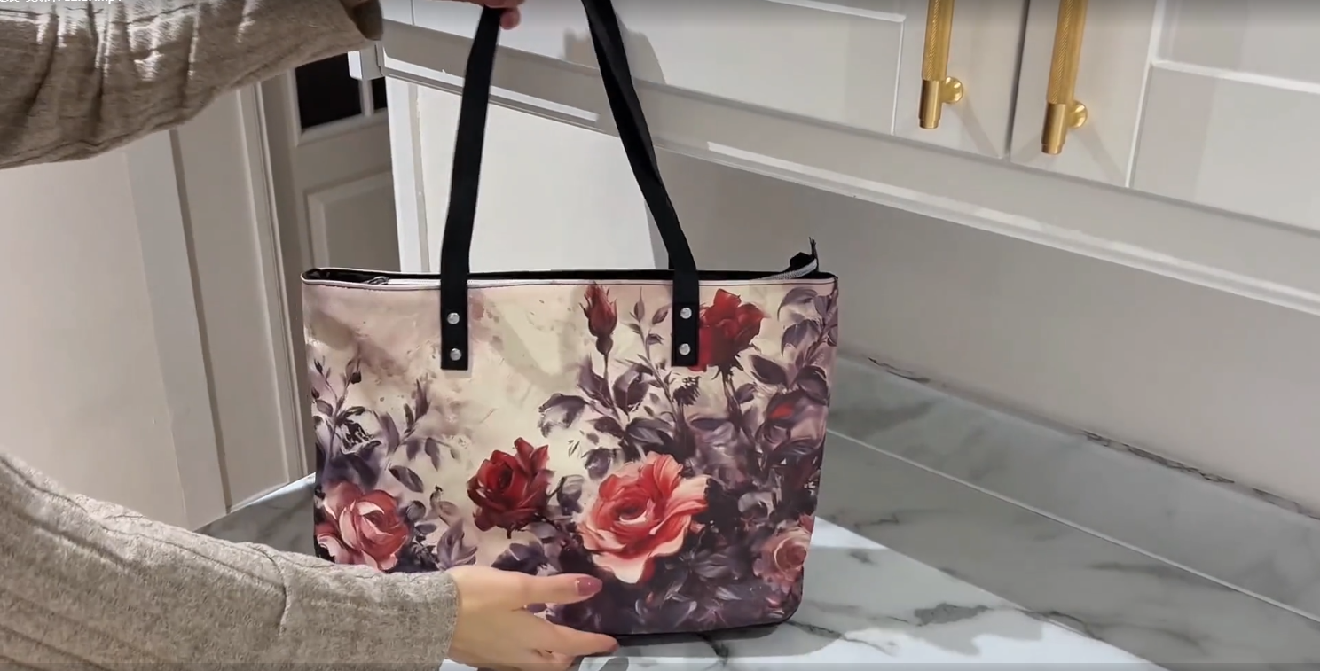Bolso Tote de Cuero para Mujer con Cierre y Correa de Hombro miniatura 6