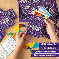 Vista 3 de BONNYCO Tangram Puzzle Paquete de Madera de 30 Recuerdos de Fiesta para Niños. Rellenos de Bolsas de Dulces para Niños de 3-5, 4-8, Regalos