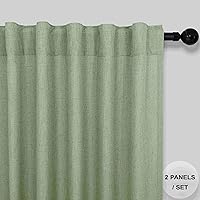 Vista 316 de Orange Linen Curtains 72 Inch Length for Living Room 2 Panels Set Back Tab Loop Pocket Semi Sheer Copper Brown Burnt Orange Curtains for Bedroom