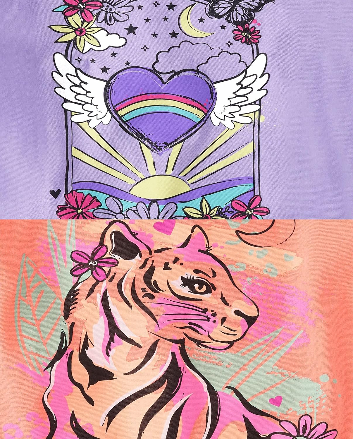 The Children's Place Girls' Trendy Icons Short Sleeve Graphic T-Shirts, Set of 5 5 The Children's Place Girls' Trendy Icons Short Sleeve Graphic T-Shirts, Set of 5 - Image 5