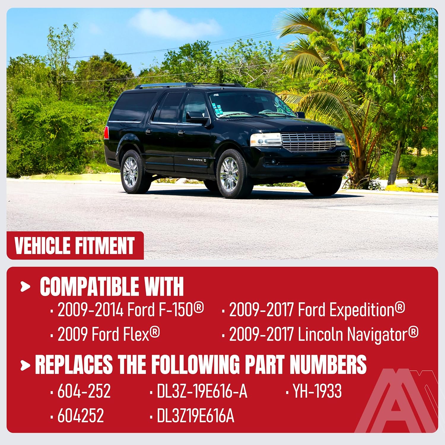 HVAC Air Blend Door Actuator Replaces 604-252, YH1933, DL3Z-19E616-A, Compatible with Ford and Lincoln Vehicles - Flex 2009, F150 2009-2014, Expedition and Navigator 09-17 - Air Door Motor