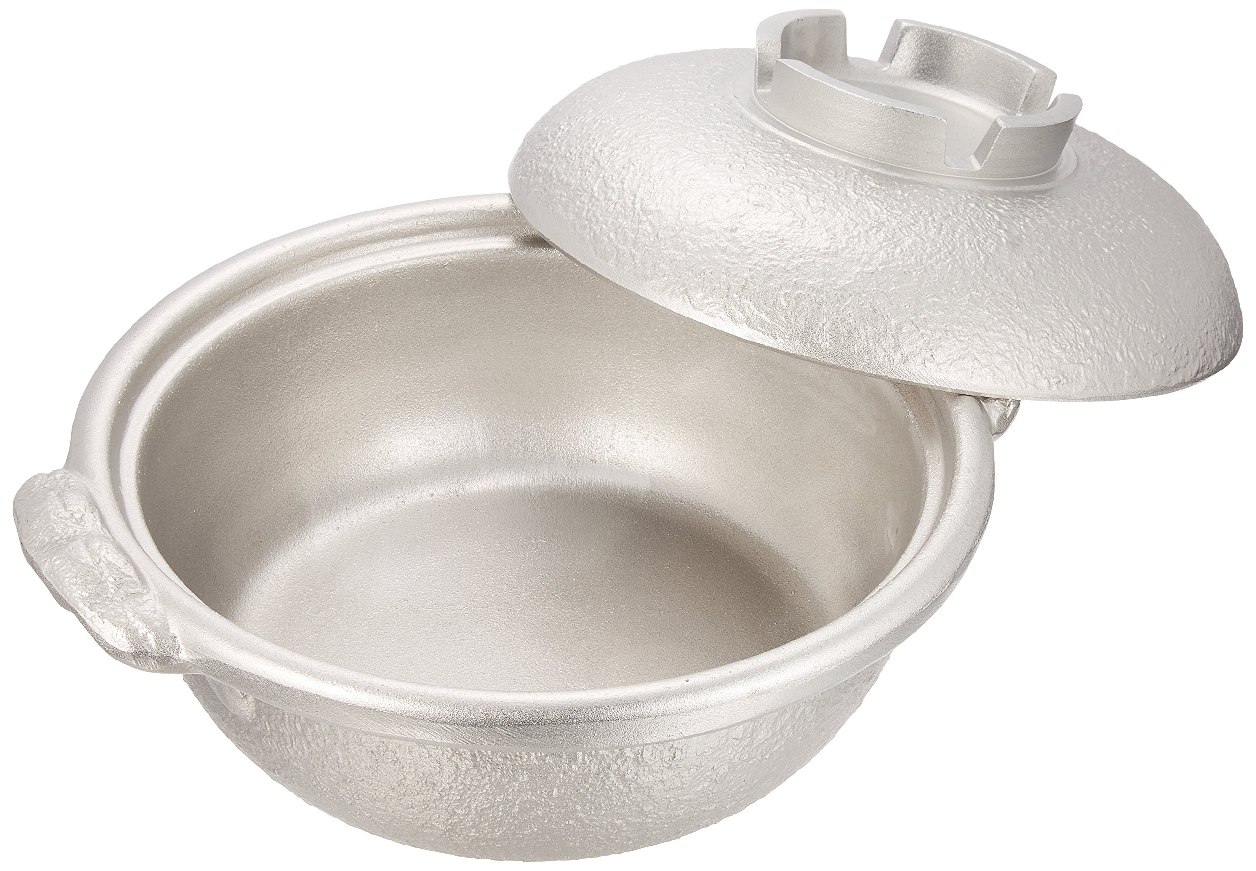 アルミ合金製　シルバー土鍋 Amazon｜遠藤商事 業務用 土鍋 27cm (白仕上風) アルミ製 日本製