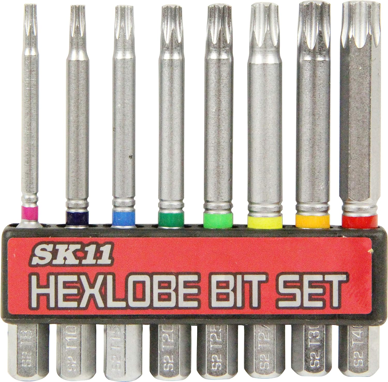 SK11 BS-22N Torx Screw Bit Set of 8, 2.6 inches (65 mm), Hex Shaft 0.25 inches (6.35 mm)