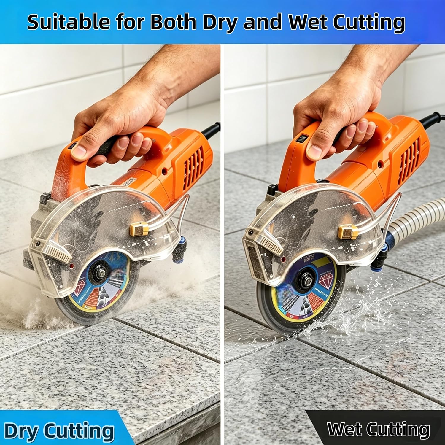 4.5" Diamond Blade for Angle Grinder, Multi-Purpose Cutting Disc for Tile, Glass, Metal, Marble, High Durability Grinder Attachments & Saw Blades