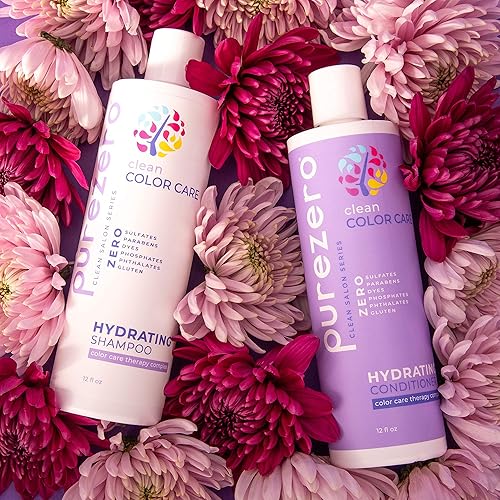 Miniatura 6 de Purezero Clean Color Care - Juego de champú y acondicionador hidratante, tonificación, equilibrio para el cabello teñido - Hidrata el cabello seco -