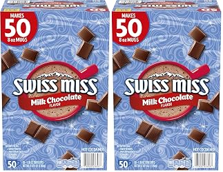 Swiss Miss Milk Chocolate Flavor Hot Cocoa Mix,1.38 oz. 50-Count,(Pack of 2)