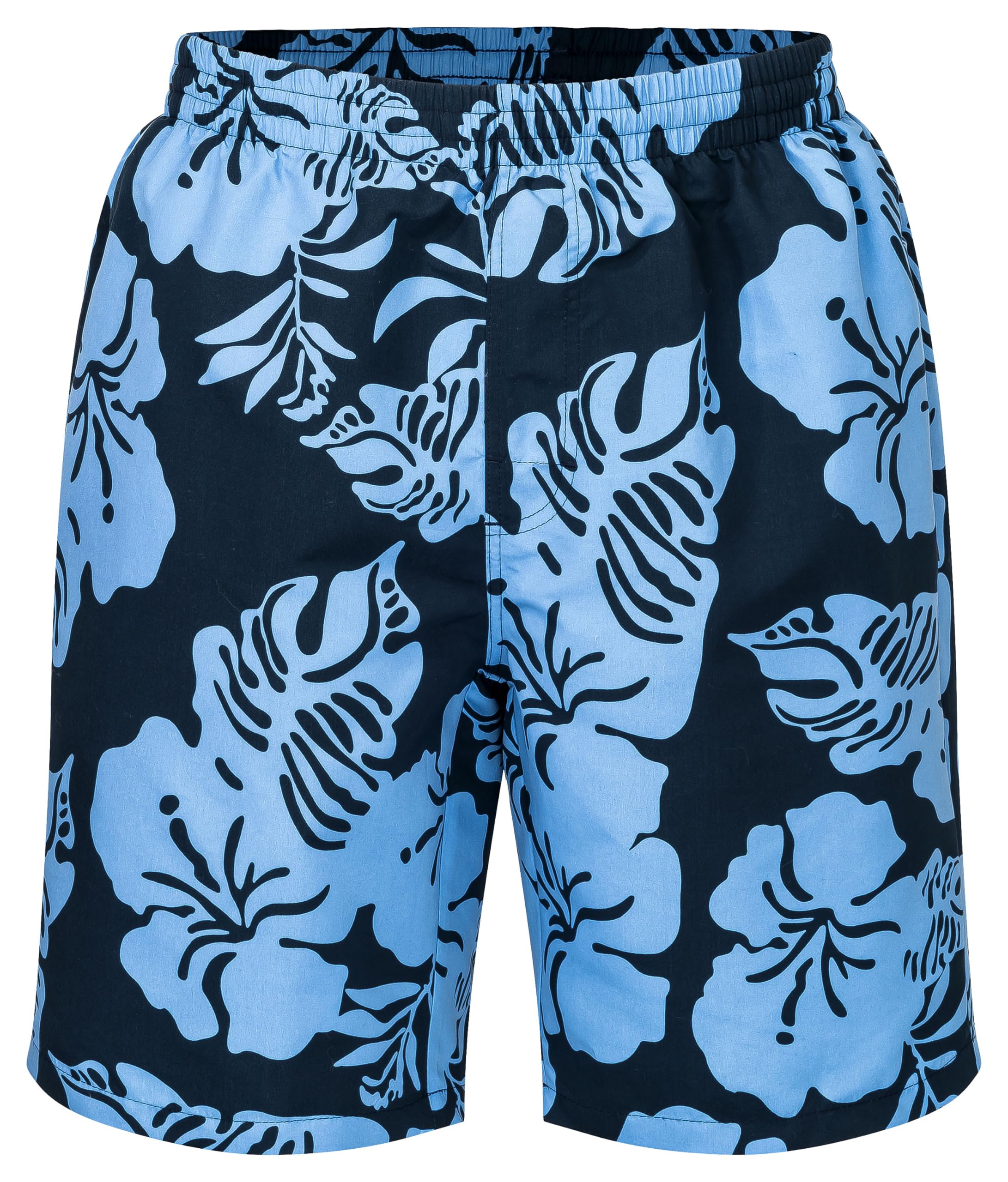 Bugatti – Bañador para hombre, diseño de flores en color negro y jade o rojo y gris claro