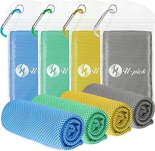 U-pick Cooling Towels Bulk 40"x12", Breathable Microfiber Chill Towel, Cooling Towel for Neck and Face, Sweat Towel for Gy...