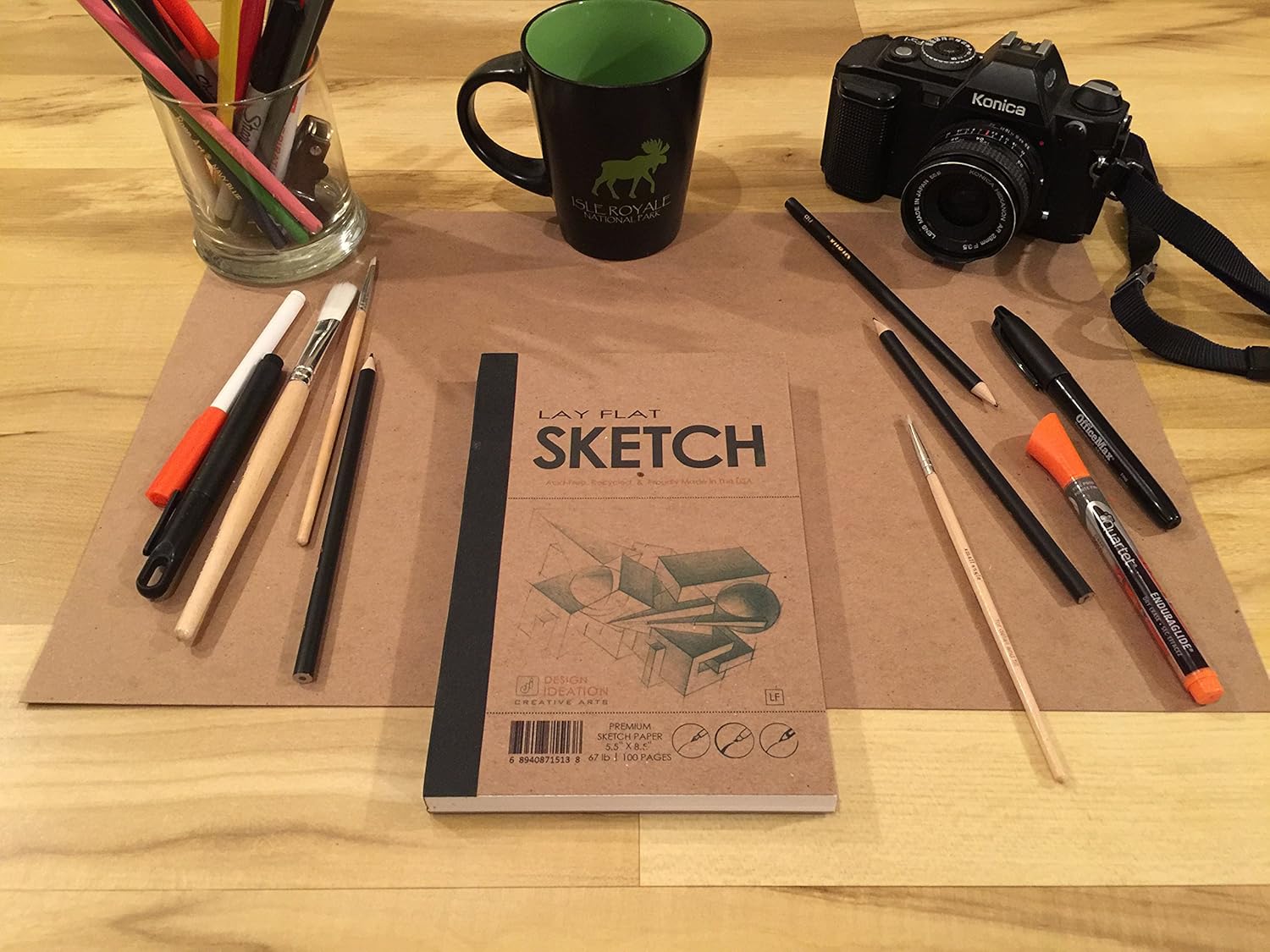 Design Ideation Lay Flat Sketch. Removable Sheet Sketchbook. Premium Paper. Smart-Bind Reinforced Lay Flat Binding. (5.5" x 8.5") LF-50100-LS (2 Book Value Pack)