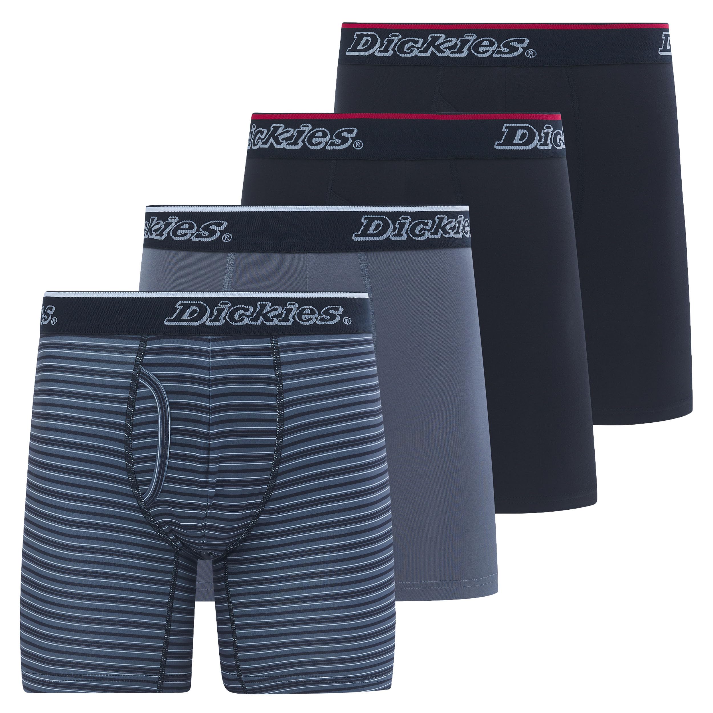 Dickies Mens Underwear 4 Pack Microfiber boxer briefs for men