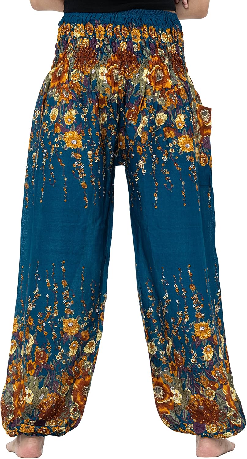 B BANGKOK PANTS Harem Pants Women Yoga Boho Clothes with Pockets - Image 4
