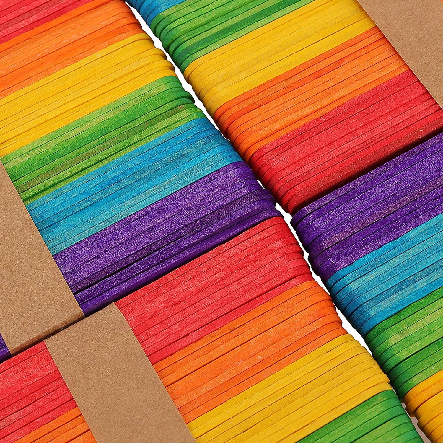Colored Wooden Ice Cream Sticks for DIY Hobby Crafts, Scrapbooking, Project Work : 100 Pcs Pack-picture-26