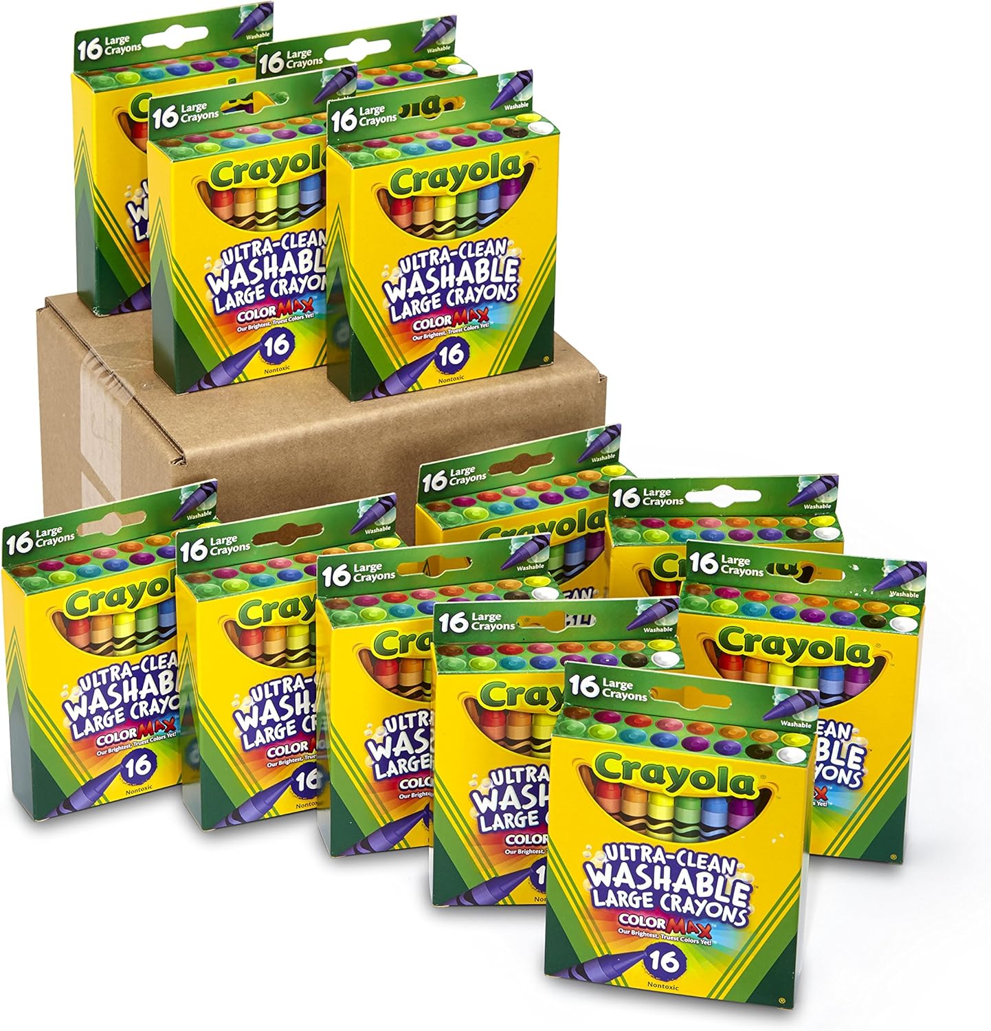 A box of Crayola Ultra-Clean Washable Crayons.