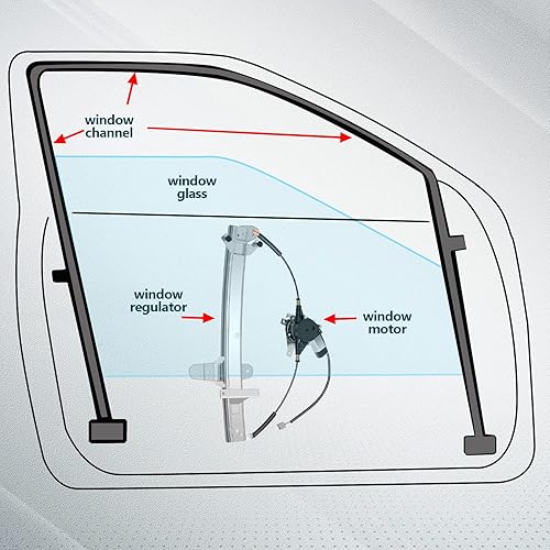 Miniatura 58 de Elevalunas eléctrico Trasero izquierdo Lado del conductor con motor se adapta a 2008-2012 para Ford Escape 2008-2011 para Mercury Mariner 2008-2011