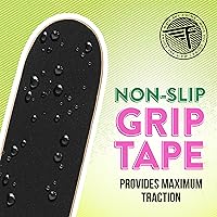 Vista 2 de Flybar Patineta completa para principiantes – Monopatín para niños de 31 pulgadas, madera de arce, cóncava, doble patada, ligera, antideslizante