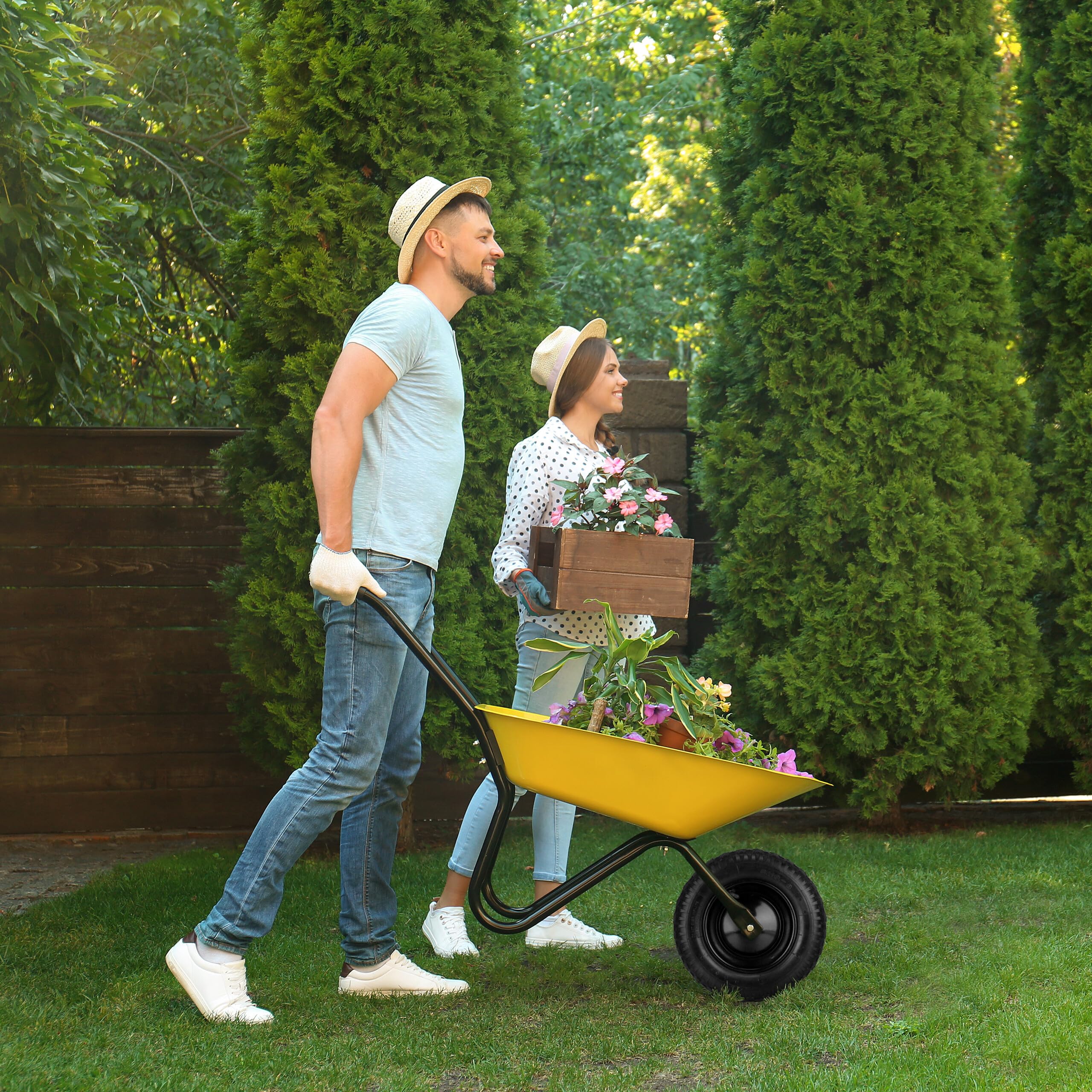 Relaxdays 4 Cámaras para Ruedas de Carretilla 3.50-8", Neumäaticos de Repuesto Carro de Jardín, Válvula, Goma, Negro