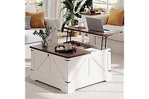 Mecor Farmhouse Coffee Table with Hidden Storage