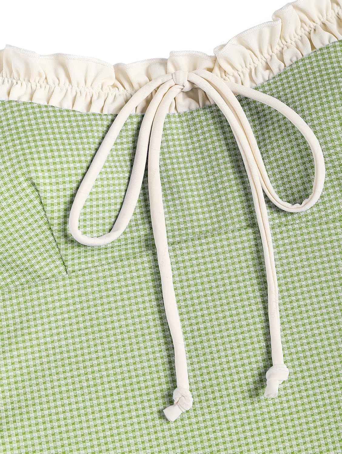 seamoly Women’s Cute Tankini Set Gingham Two Piece Swimsuits with Bow Back Tie Side Bottom