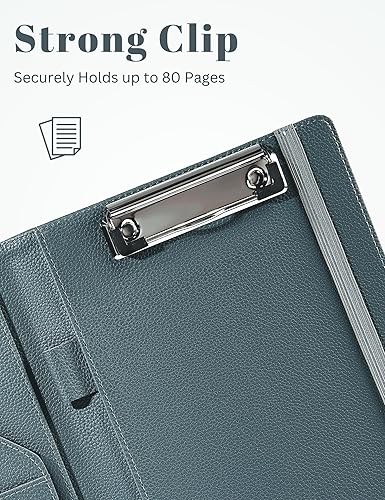 Vista 25 de Mymazn - Portapapeles pequeño Junior Padfolio Folio 7 x 9 Cuaderno de escritura recargable, carpeta de piel sintética A5 para bloc de notas, bloc