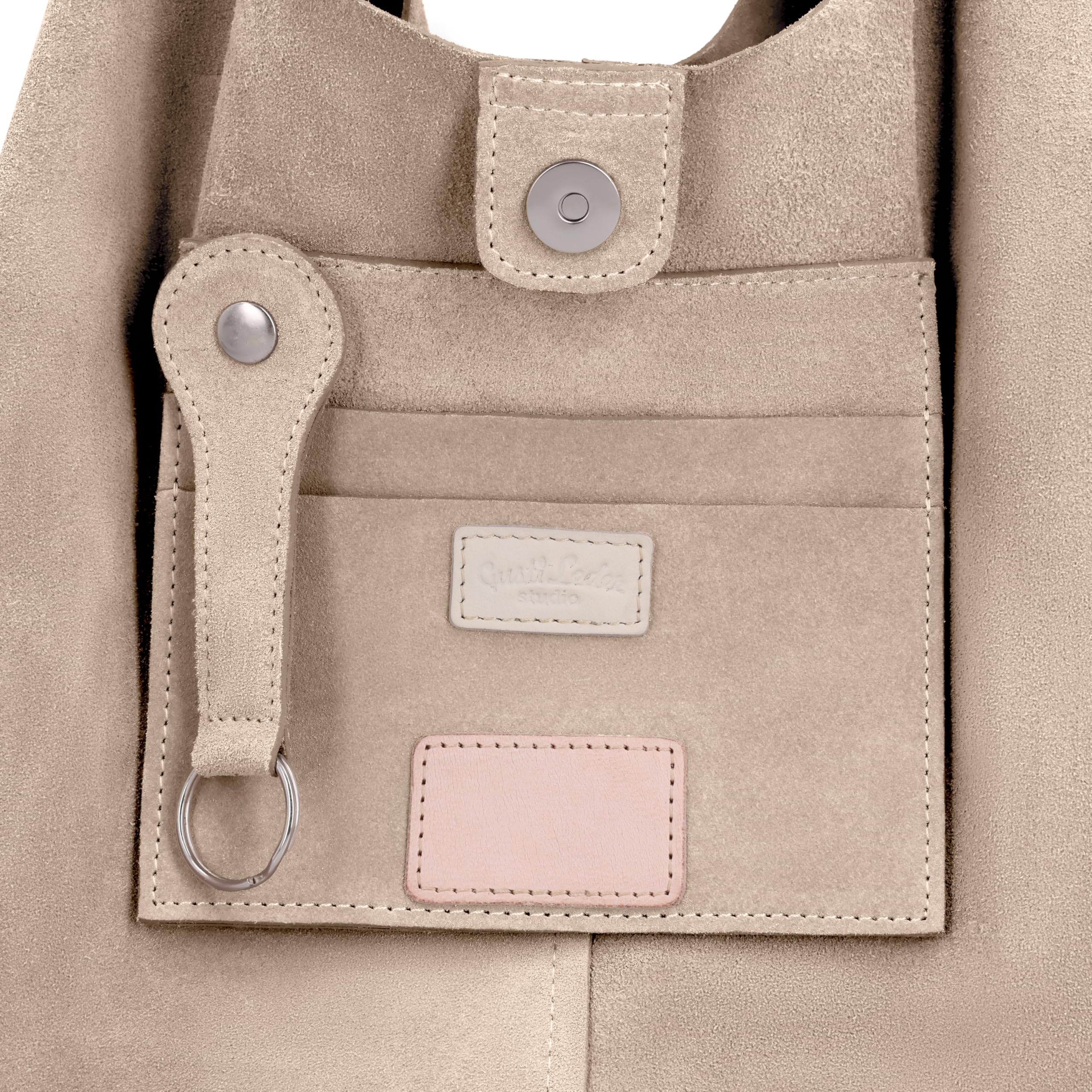 Gusti Leder Handtasche Rosalie - Handtasche mit abnehmbarem Schlüsselanhänger
