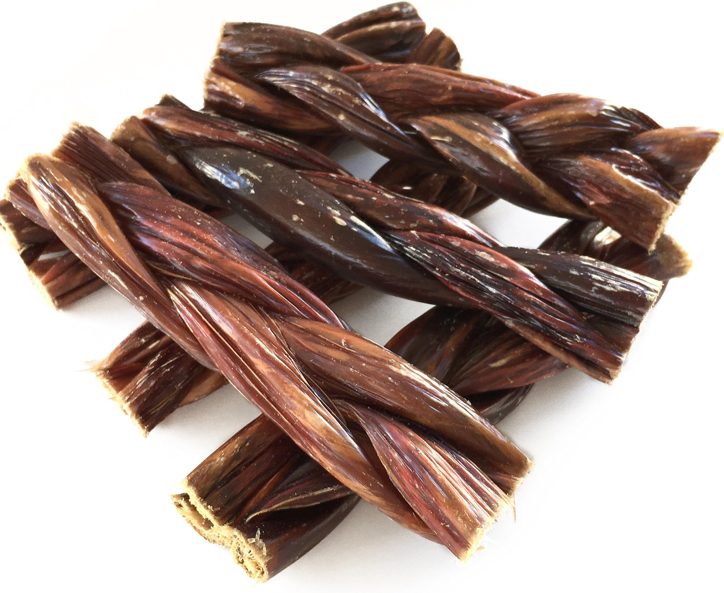 6” Braided Beef Gullet Sticks - 6 Pack. All-Natural Dog Chews.