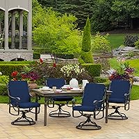 Vista 7 de ARDEN - Cojín para silla de comedor al aire libre, 20 x 20 pulgadas, resistente a la lluvia y a la decoloración, color azul zafiro Leala