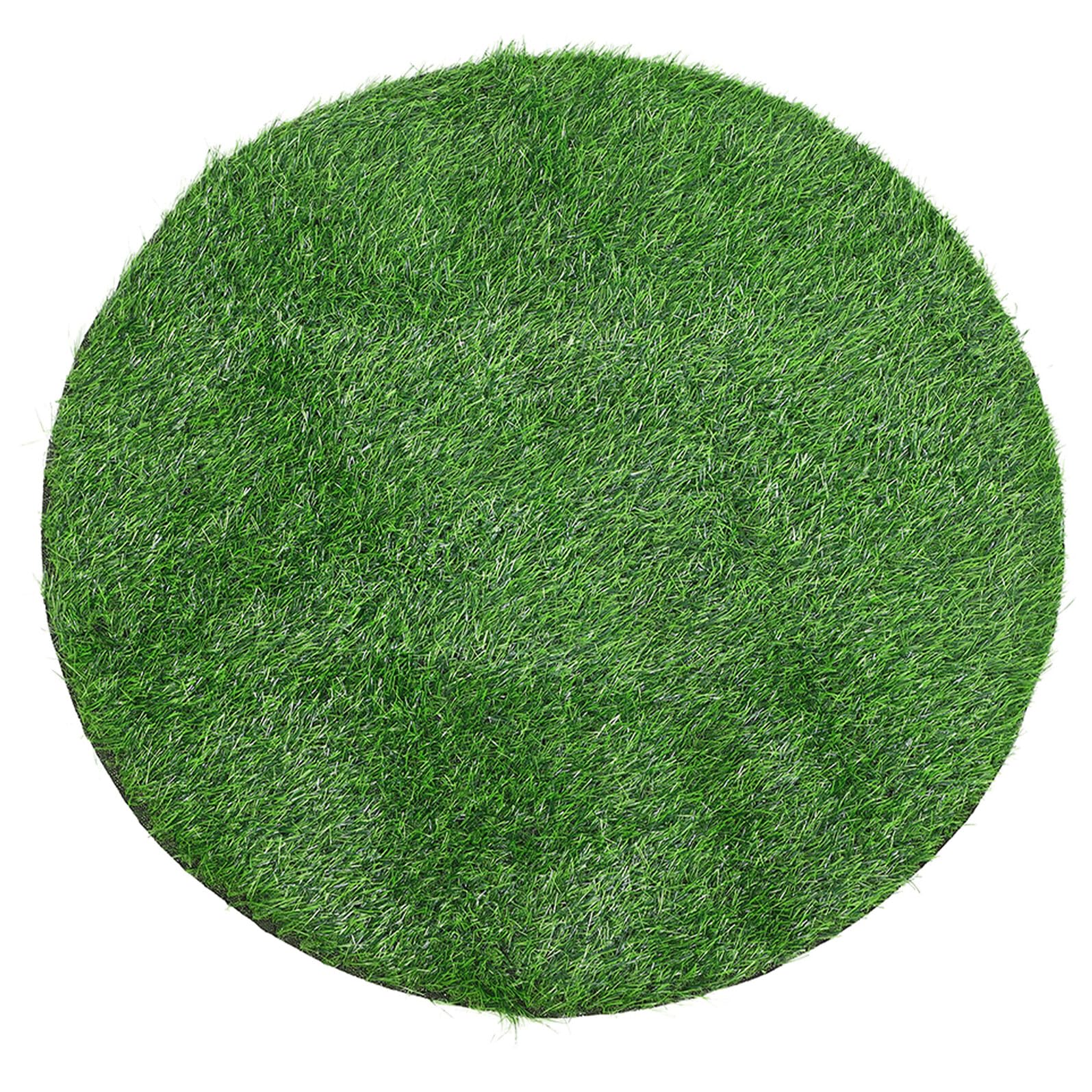 Gazon synthétique rond 90 cm pour terrasse et balcon résistant