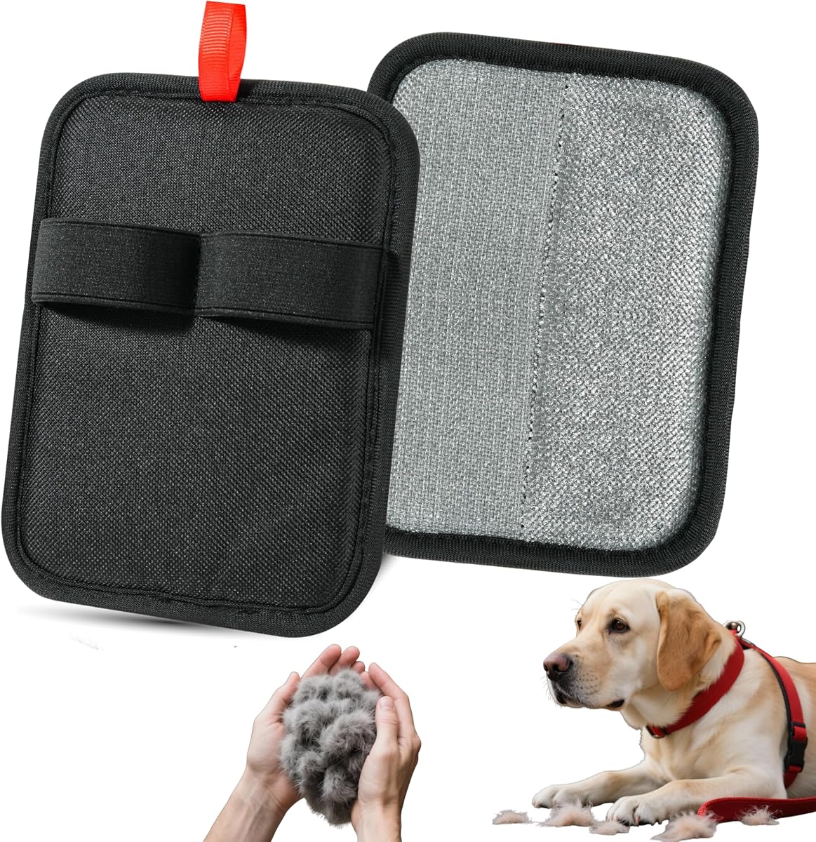 Removedor de pelo para mascotas, herramienta de aseo con electricidad estática, lavable a máquina para pelo de perro y gato, quitapelusas y pelos sin esfuerzo para sofá, alfombra, muebles y asiento de coche (1 unidad)