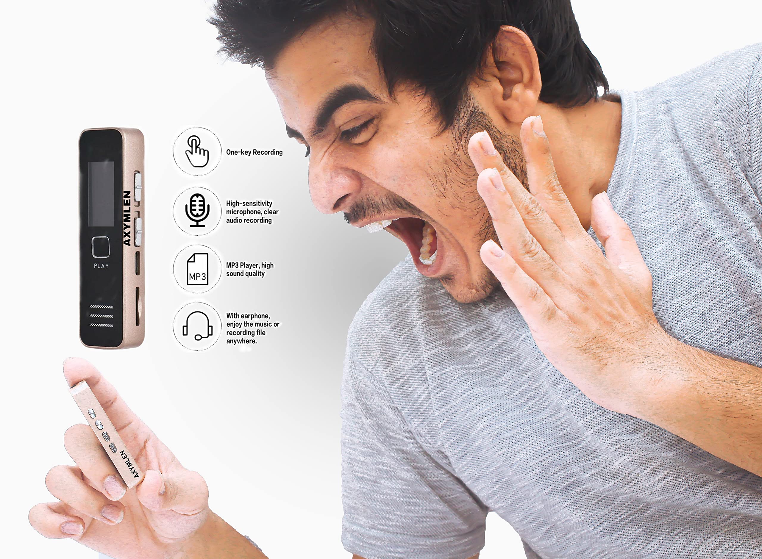 Voice Recorder|Voice Recorder 32GB Memory Card Support Memory Sound Recorder Original Brand MZYLLN Latest Model 2023 |Digital Voice Recorder|Portable Voice Recorder | (Digital Voice Recorder)-image-43