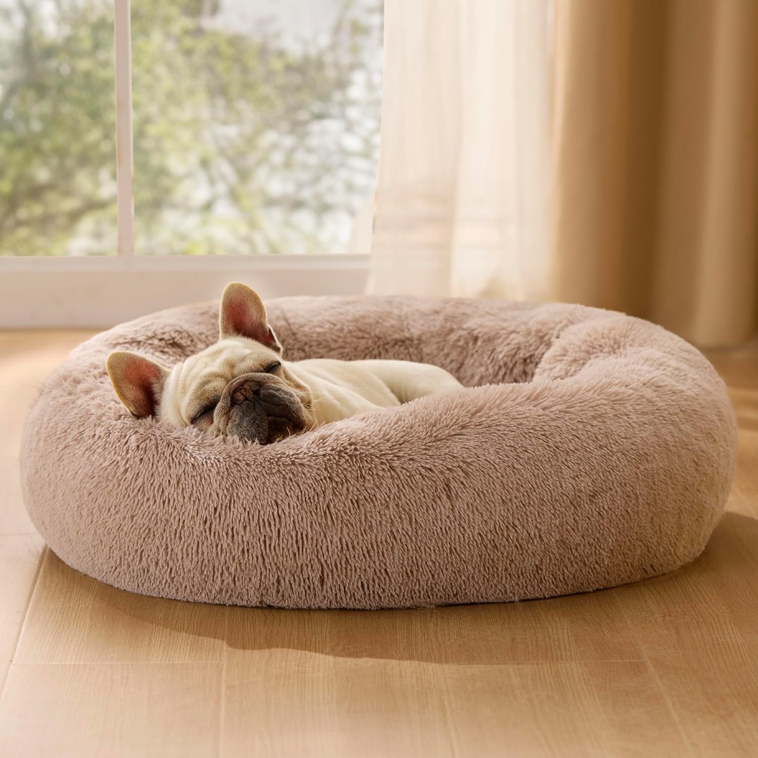 Bedsure Calming Dog Bed for Medium Dogs – Donut Washable Medium Pet Bed, 30 inches Anti-Slip Round Fluffy Plush Faux Fur Cat Bed, Fits up to 45 lbs Pets, Camel Bedsure Calming Dog Bed for Medium Dogs – Donut Washable Medium Pet Bed, 30 inches Anti-Slip Round Fluffy Plush Faux Fur Cat Bed, Fits up to 45 lbs Pets, Camel