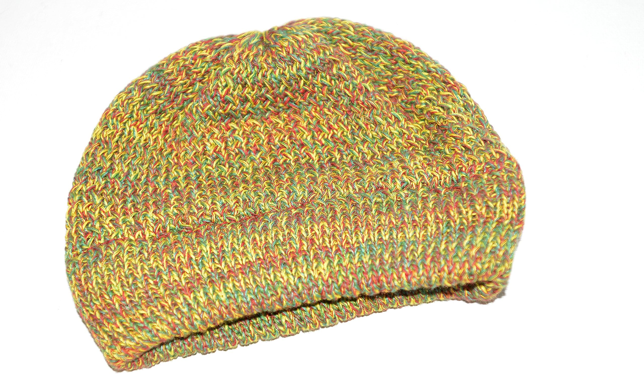 jammin Multi-Coloured Knitted Rasta Reggae beanie hat (Beanie Skull Cap Kufi Hat/Koopy Hat), 100% cotton, stylish and cool