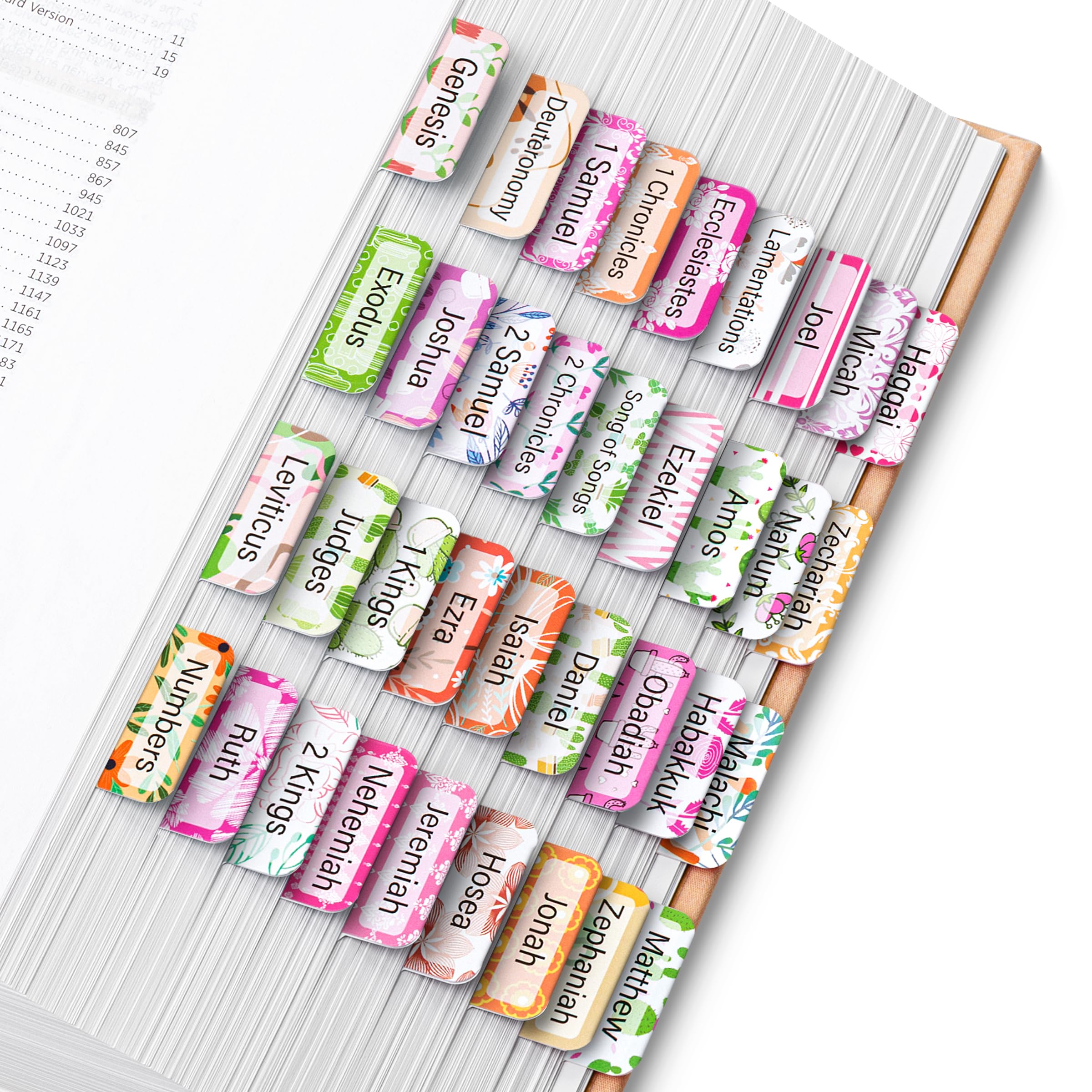 Mr. Pen- Bible Tabs, 120 pcs, Garden Glory, Laminated Bible Tabs for Women