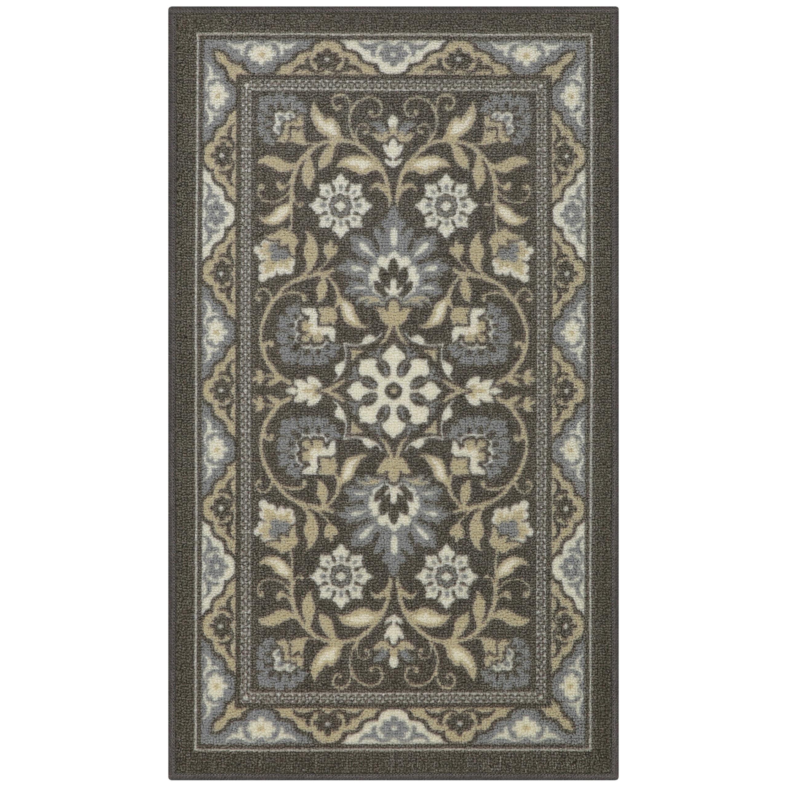 Maples Rugs Florence Kitchen Rugs Non Skid Washable Accent Area Carpet [Made in USA], 1'8 x 2'10, Light Brown