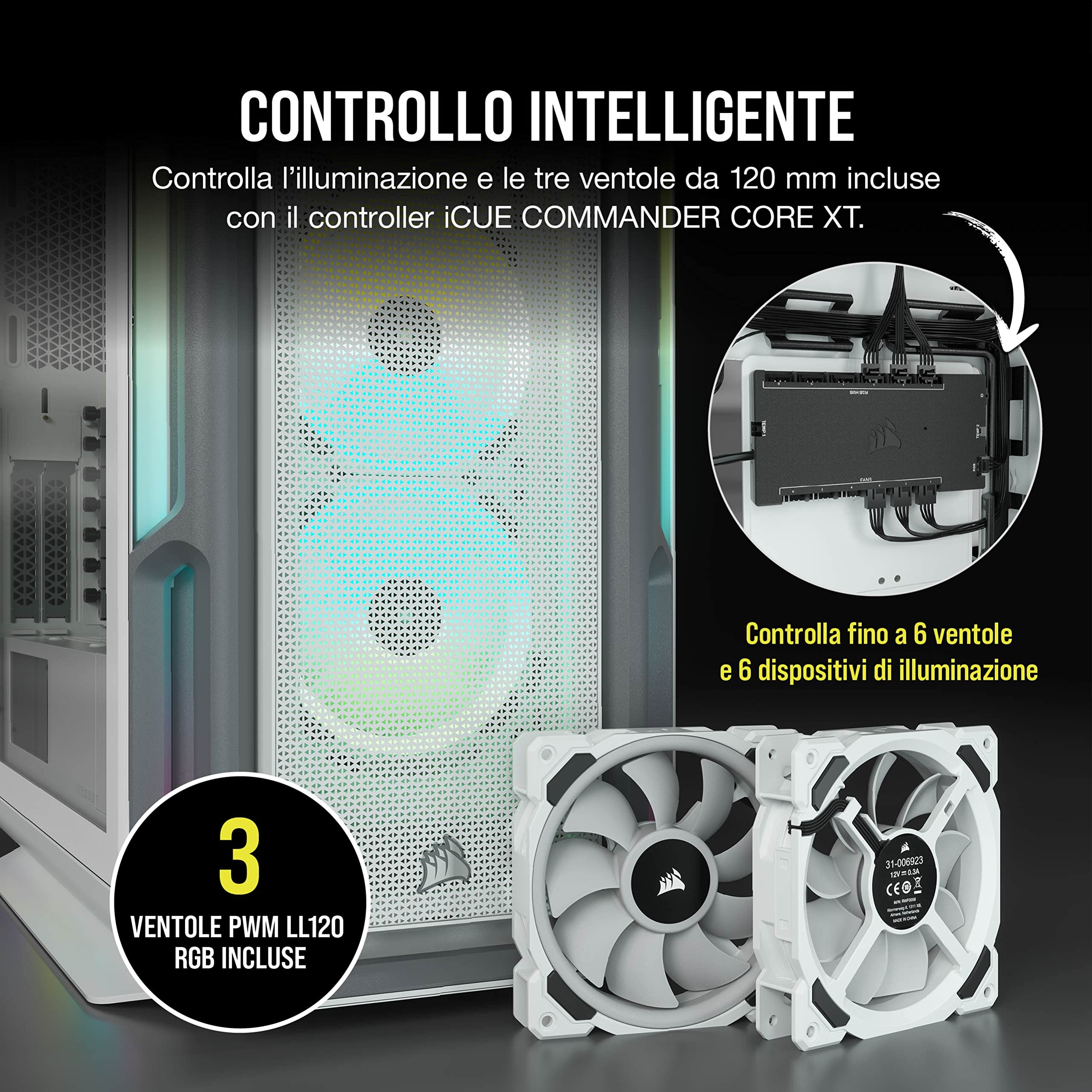 Corsair Icue 5000t Rgb - Midi Tower - Pc - Wei? - Atx - Eatx - Micro Atx - Gaming - Multi (cC-9011231-Ww)