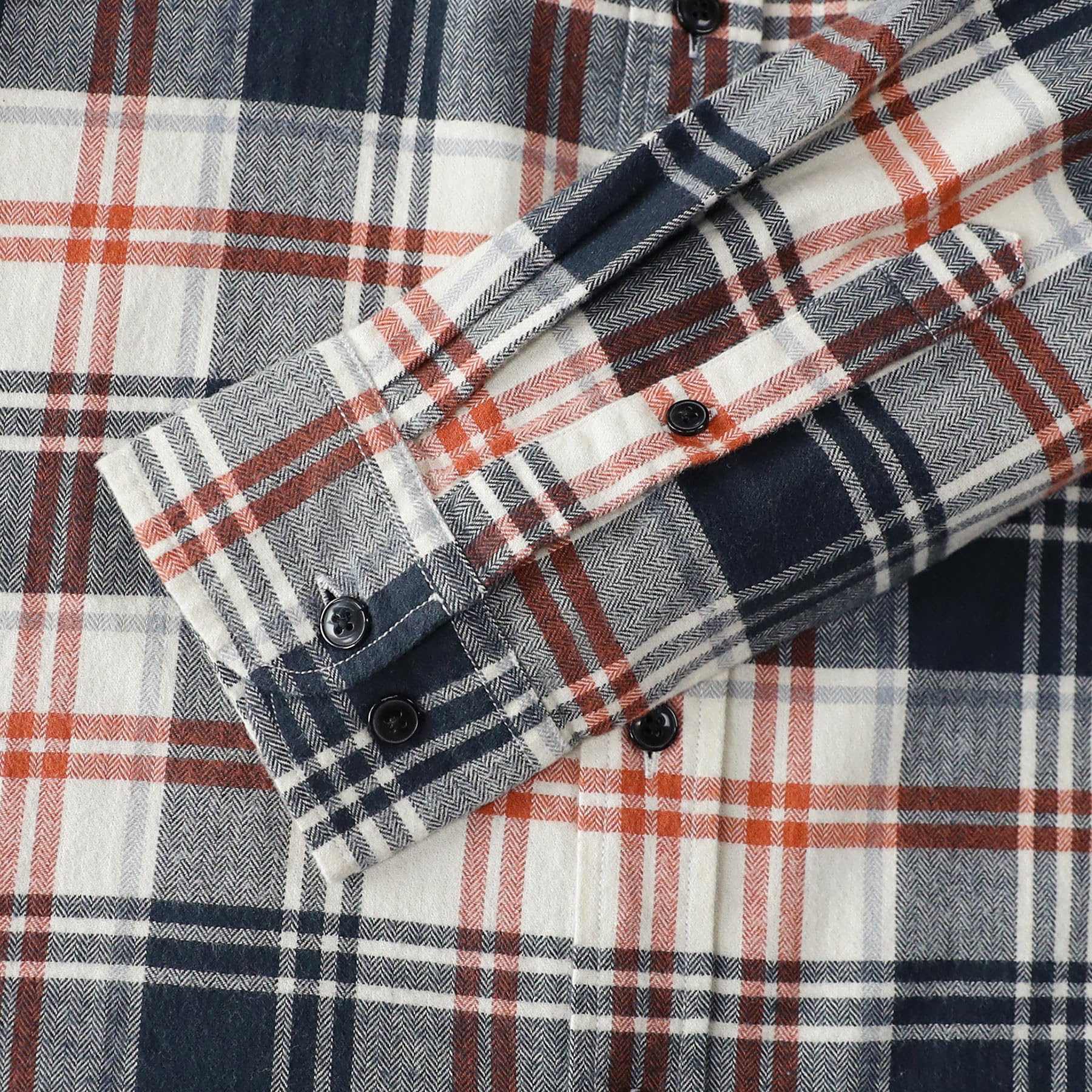 Dubinik® Koszula flanelowa dla mężczyzn, 170 g, czysta bawełna, miękka, ciepła koszula z długim rękawem, zapinana na guziki, na co dzień, do noszenia na zewnątrz