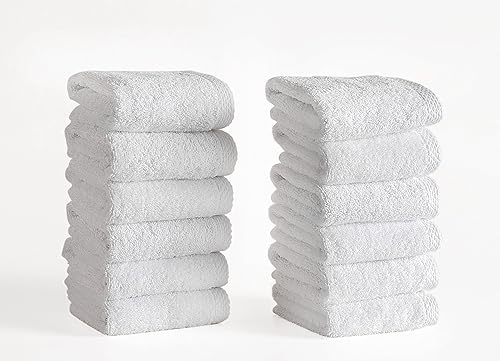 Miniatura 7 de Juego de toallas de baño clásicas de 100 % algodón turco, absorbentes y duraderas, juego de toallas de calidad para hoteles, spa y gimnasio,