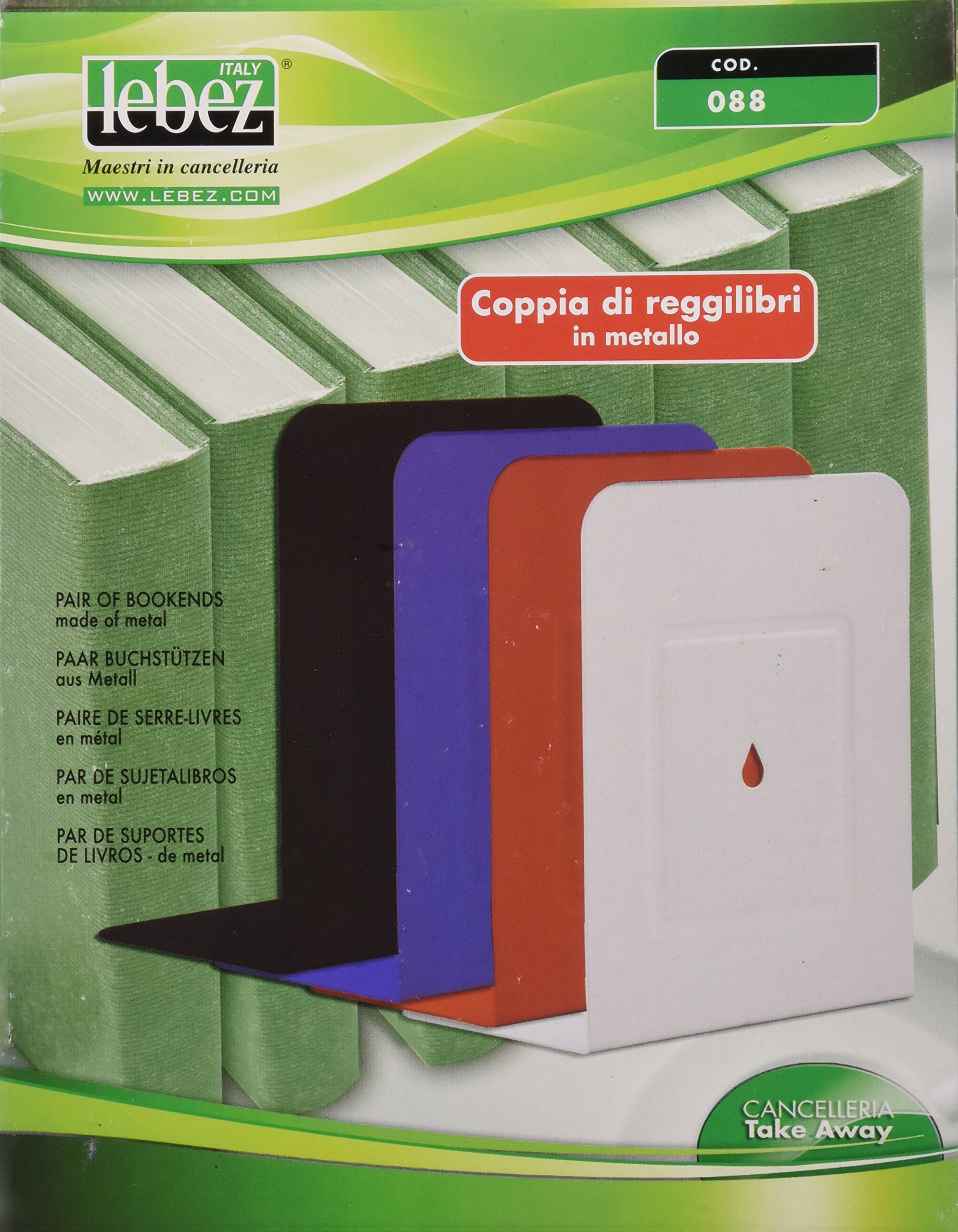 Reggilibri In Metallo Alco - 2 Pezzi Nero, 130x140x140 Mm, Per Libri, DVD E Cataloghi - Foto 7