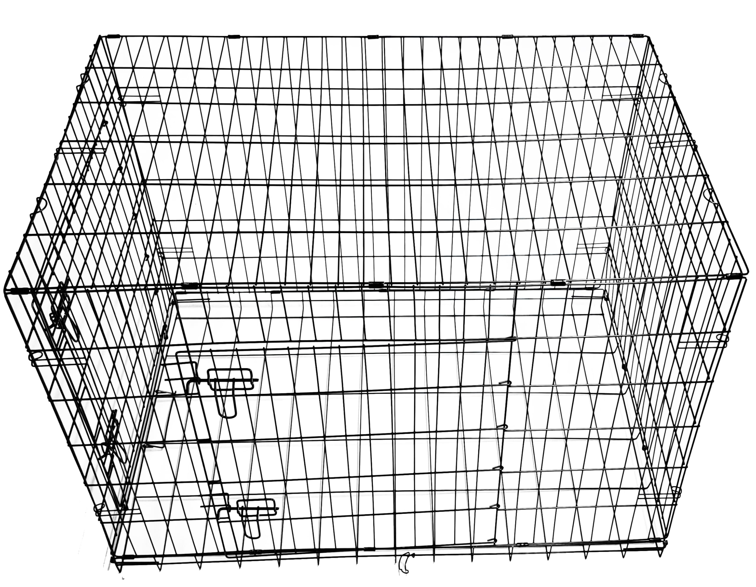 Gabbia robusta per Cani e Gatti pieghievole con 2 porte - dimensioni XXL 108 x 72 x H 77 cm - kennel cani XXL