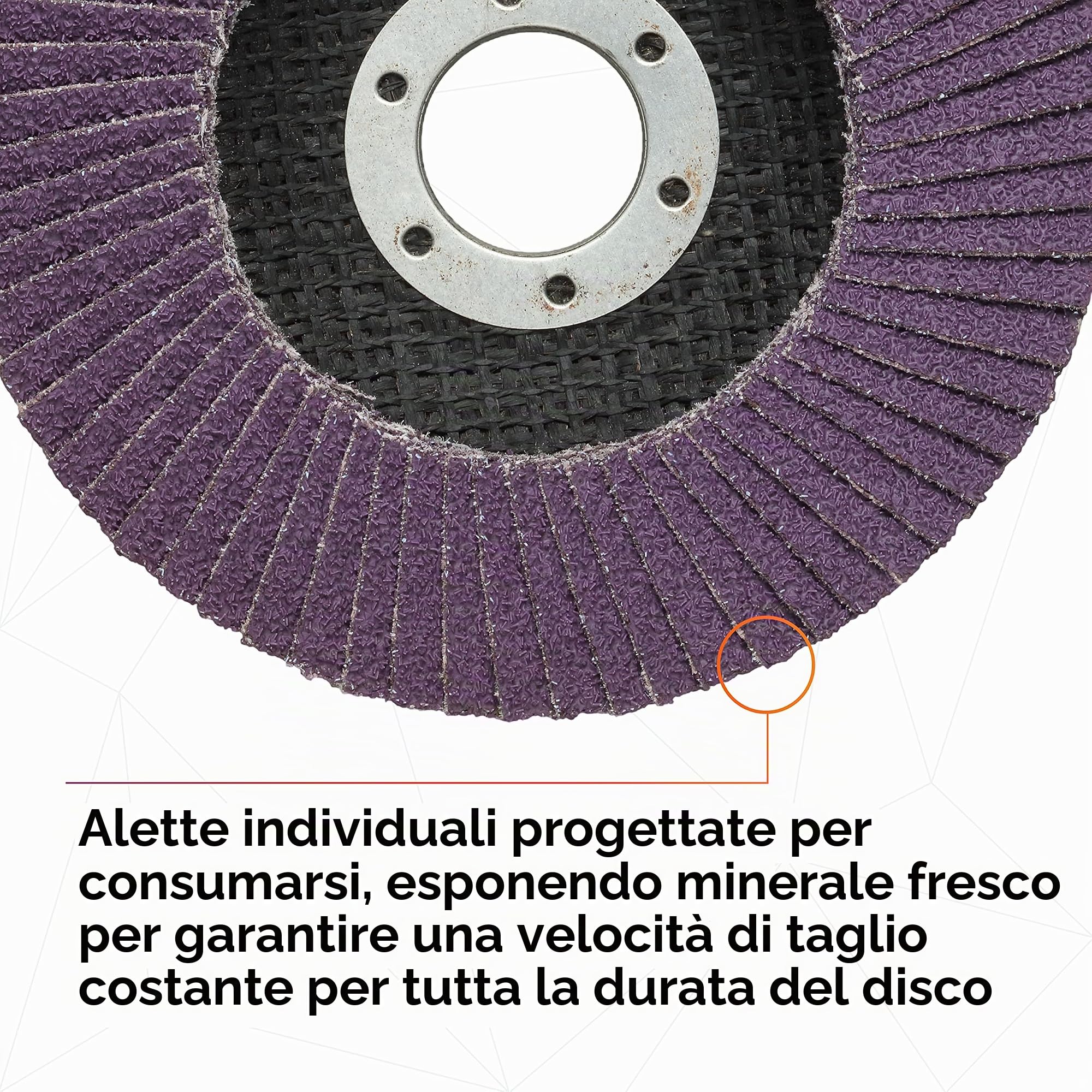 Disco lamellare 3M 769F, T27, abrasivo ad alte prestazioni, grana in ceramica a forma di precisione, 40+, 11,7 cm x 7/8 in 10 pezzi (confezione da 1)