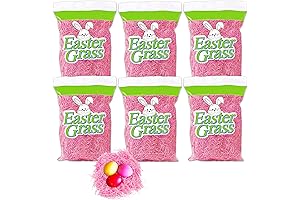 Pink Easter Grass 6 Pack - Festive Fun for Easter