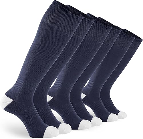 GRAPMKTG 3 pares de calcetines de fútbol de fútbol para jóvenes, calcetines de béisbol y sóftbol para mujeres y hombres y niñas