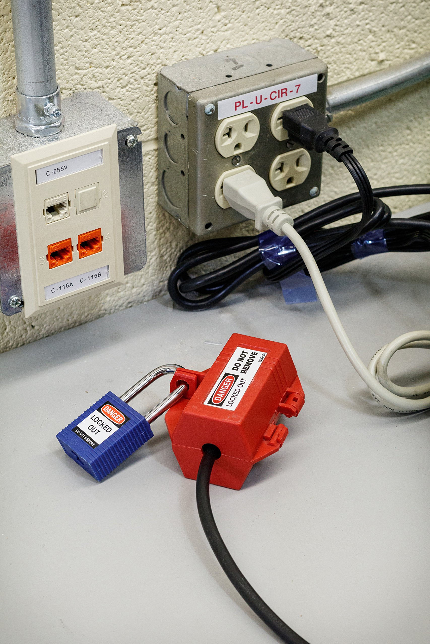 Sistemi di Blocco Delle Prese Elettriche, 177.80 x 82.55 x 177.80 x 82.55mm, Rosso