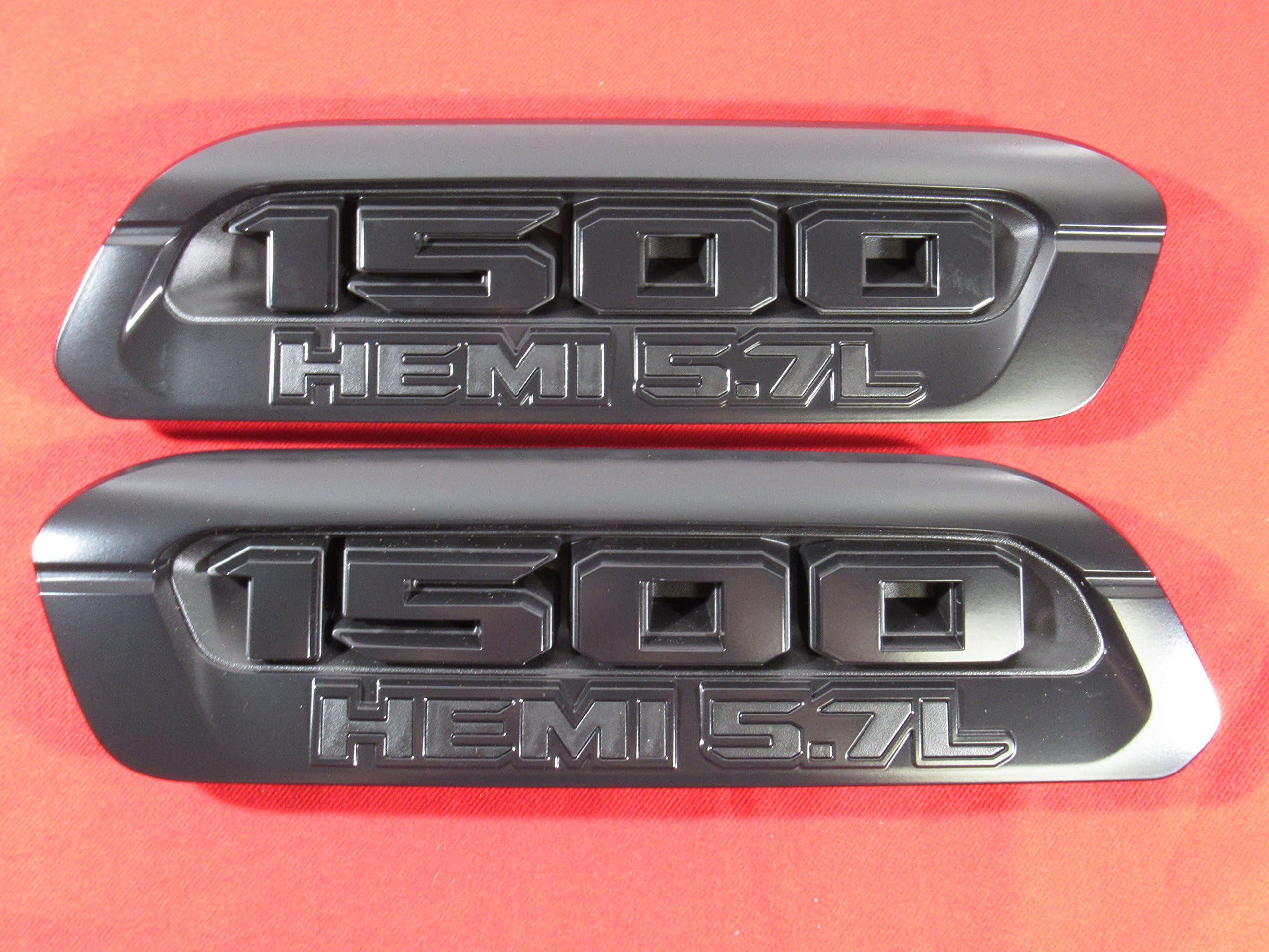 2019 DODGE RAM Black 1500 HEMI 5.7L RIGHT & LEFT HOOD Bezel NEW OEM MOPAR
