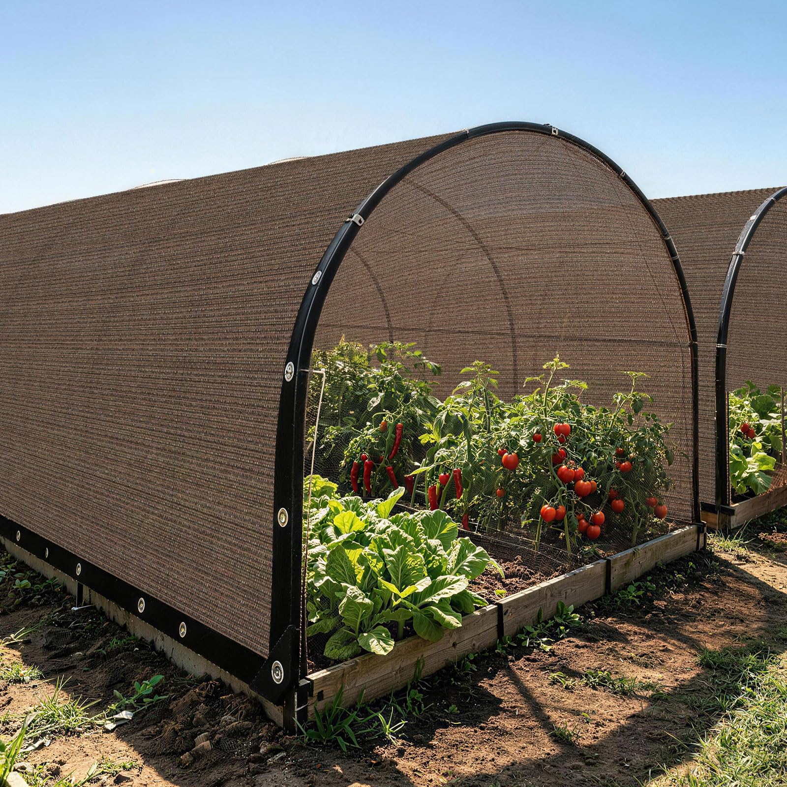 Rete Ombreggiante 80% UV per Piante Serra Pollaio, Telo con Occhielli | Rete ombreggiante in HDPE; resistente all'invecchiamento, allo strappo e allo sbiadimento; installazione semplice