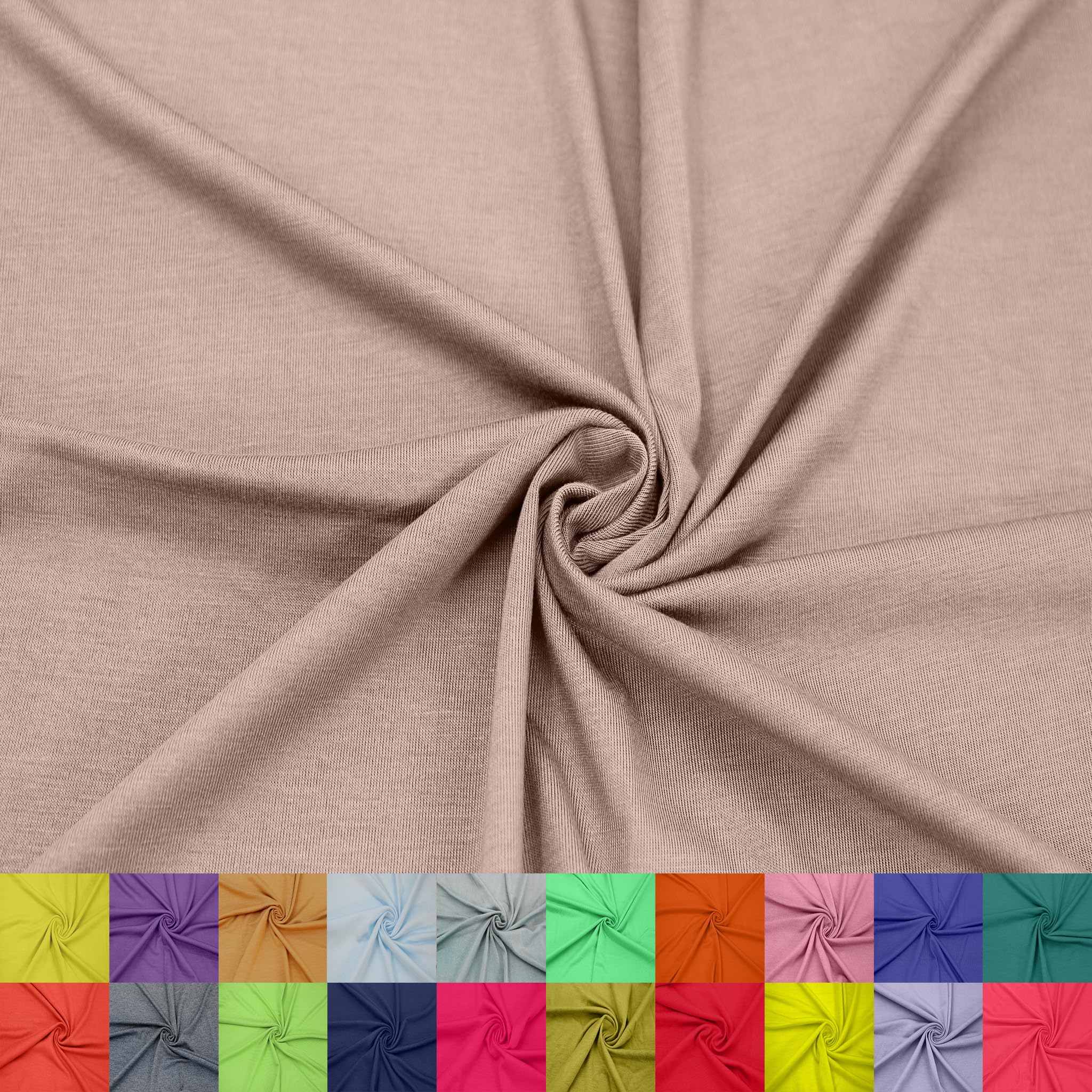 60" Wide Rayon Spandex Jersey Knit Fabric by The Yard - 4-Way Stretch, 200GSM, Medium Weight -Soft & Breathable - Apparel, Accessories, Maternity & Decorations — view 89