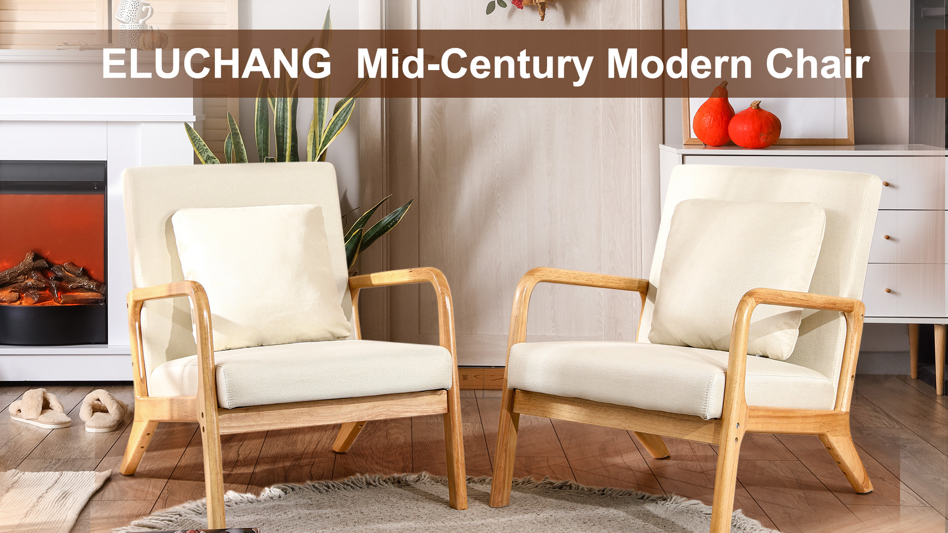 Mid Century Modern Corduroy Accent Chair With Lumbar Pillow Mid Century ...