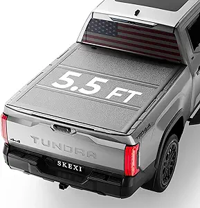 SKEXI Low-Profile Hard Tri-Fold Tonneau Cover for Toyota Tundra 5.5 ft Bed