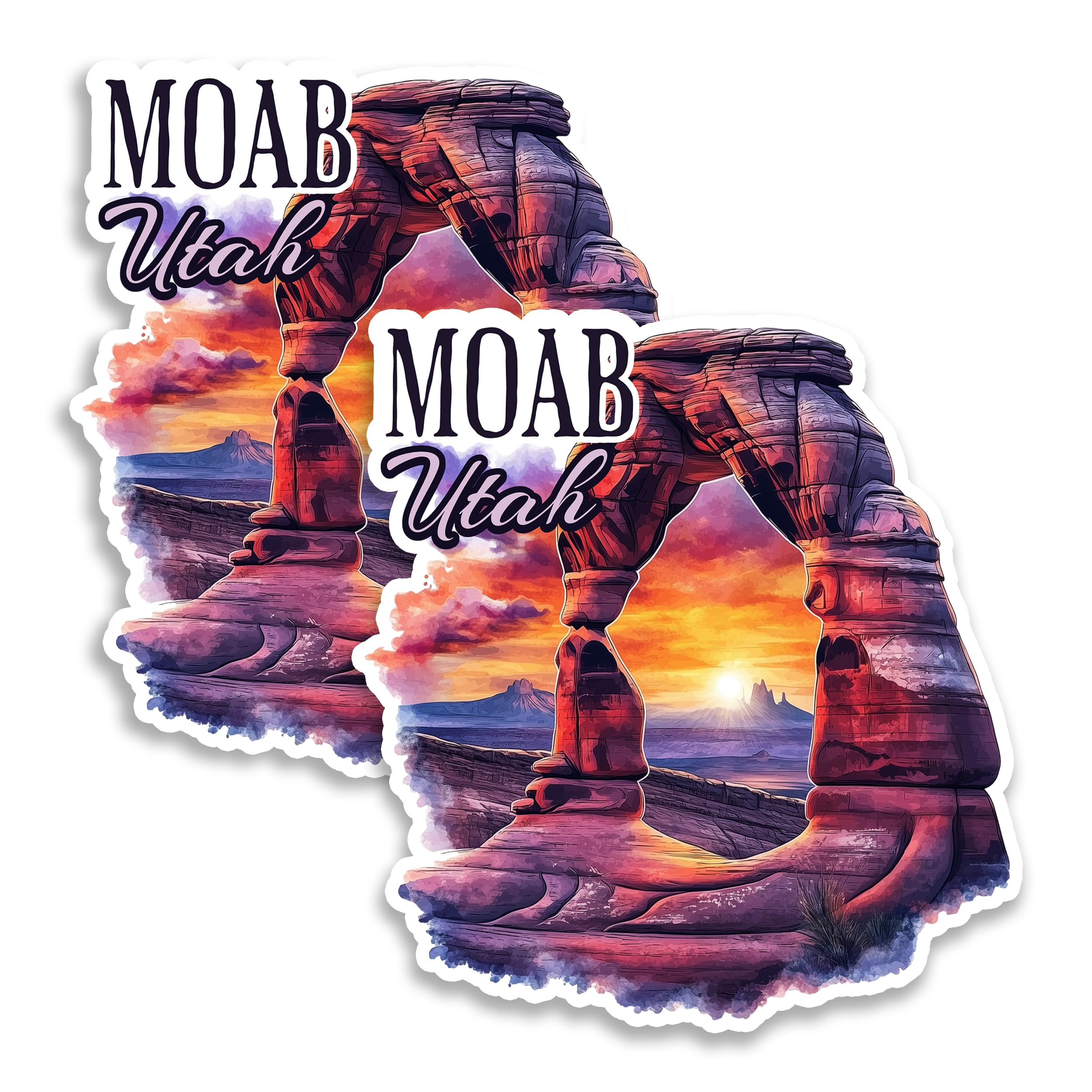 Magnet Moab Utah décoratif lot de 2 vinyles de 10,2 cm pour sublimer votre cuisine