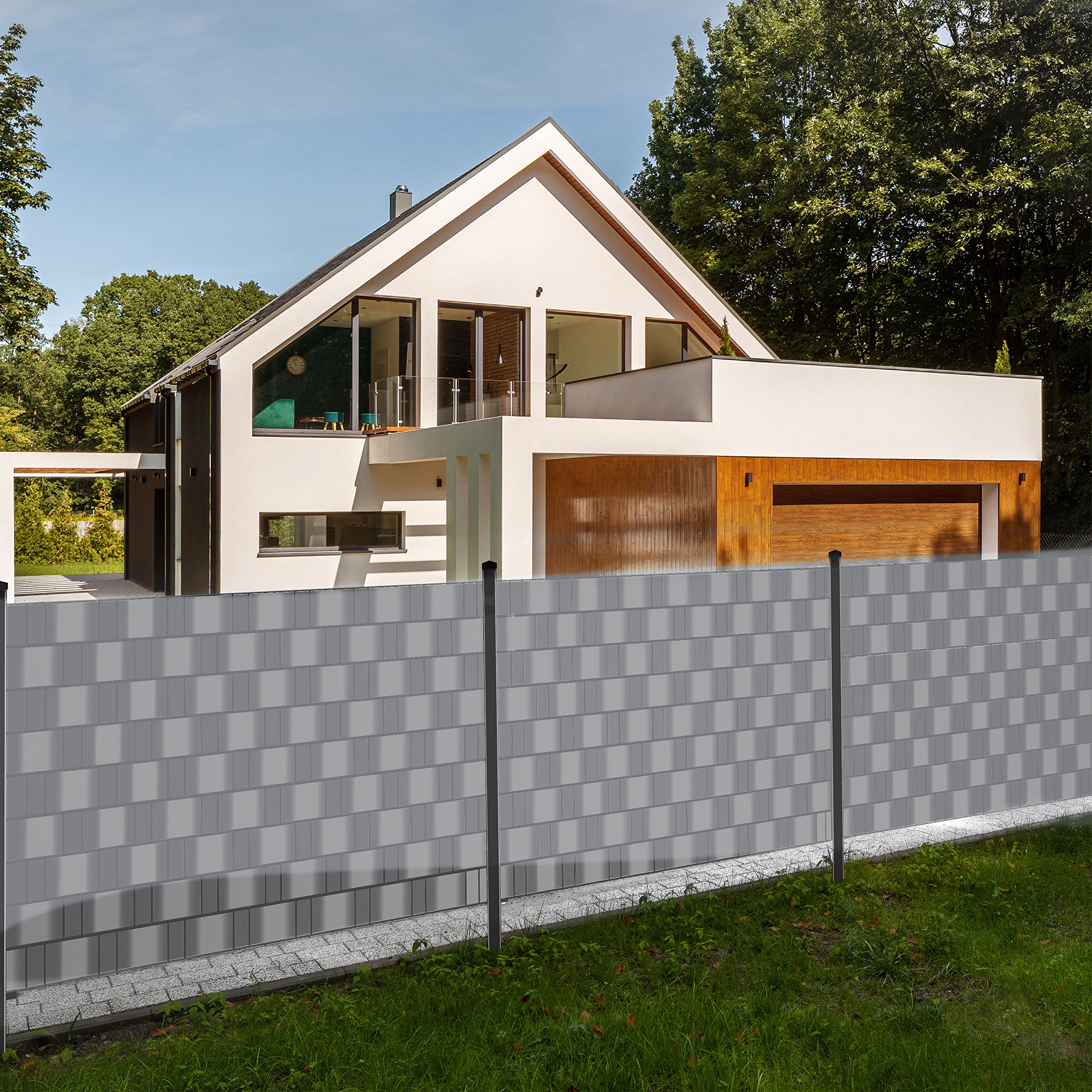 Valla Jardin Exterior Yakimz Esterilla De Protección Visual De PVC Para Balcón, Refuerzo De 4 Peso